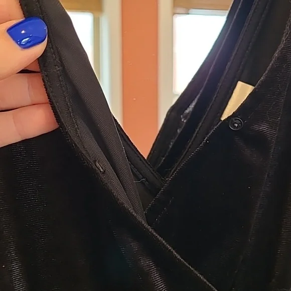 H&M Black Velvet Jumpsuit | Size 10 - Picture 4 of 9